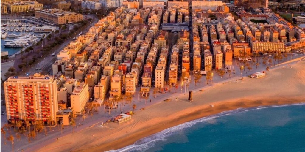 Aerial View of Barceloneta Neighborhood