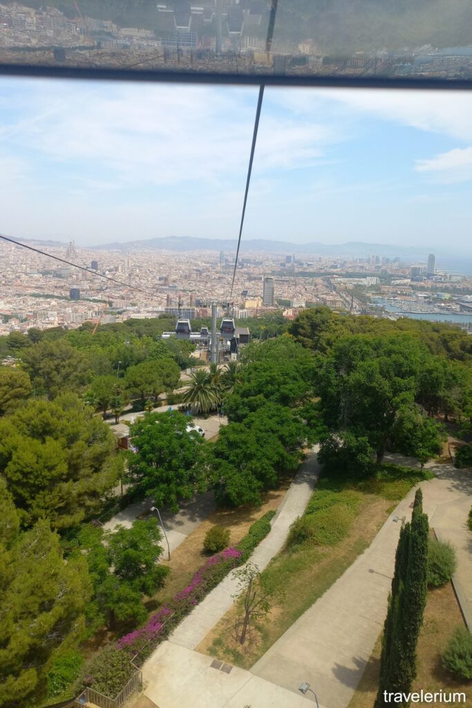 Great Aerial Views of the City from Montjuic Cable Car - June 2025